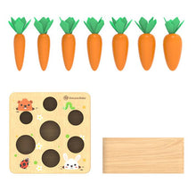 Load image into Gallery viewer, 12.5*12.5*5.5cm Pulling carrot puzzle wooden children&#39;s inserting carrot game 1-5 years old boys and girls toys AZ11487
