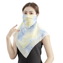Load image into Gallery viewer, 2PCs Chiffon Shawl Ear-Hanging Sunscreen Veil Summer Face Mask for Outdoor Cycling
