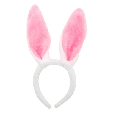 2Pcs Children's pretend game props plush bunny headband suit holiday performance props ear hair tie tie AZ10076