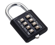 Load image into Gallery viewer, 2Pcs black Key combination lock metal alloy padlock button blind lock anti-theft door padlock old man lock fixed padlock AZ19507
