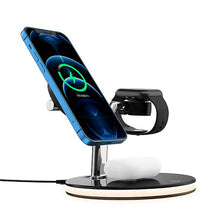 Lade das Bild in den Galerie-Viewer, black 15W 3 in 1 magnetic wireless charger, Apple mobile phone charger, headset, iwatch charger AZ21962
