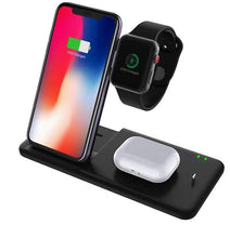 Load image into Gallery viewer, black Multifunctional wireless charger, 15W foldable universal phone holder, headset watch wireless charger AZ12196
