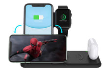 Load image into Gallery viewer, black Multifunctional wireless charger, 15W foldable universal phone holder, headset watch wireless charger AZ12196
