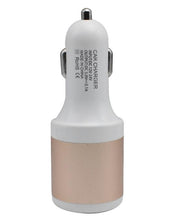 Load image into Gallery viewer, 2Pcs white gold 3.1A car charger, cigarette lighter, dual USB multi-function mobile phone car charger AZ12454
