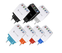 Load image into Gallery viewer, 2Pcs dark blue Portable 4 USB ports phone charger plug, USA Plug AZ12440
