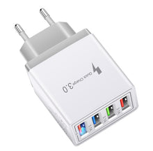 Lade das Bild in den Galerie-Viewer, 2Pcs gray Portable 4 USB ports phone charger plug, USA Plug AZ12441
