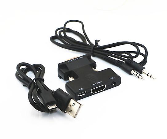 1080P HDMI Female to VGA Male with Audio Output Cable Converter Adapter Lead AZ13361