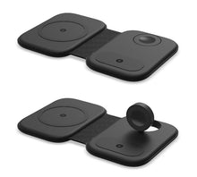 Lade das Bild in den Galerie-Viewer, 15W foldable magnetic wireless charger,3 in 1 fast charger for Apple iphone iwatch airpods AZ11778
