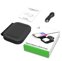 Lade das Bild in den Galerie-Viewer, 15W foldable magnetic wireless charger,3 in 1 fast charger for Apple iphone iwatch airpods AZ11778
