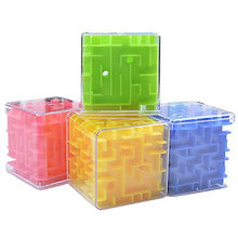 Load image into Gallery viewer, 2Pcs blue 3D Maze Rolling Ball Magic Cube , Transparent Six Sided Puzzle Toy AZ1414

