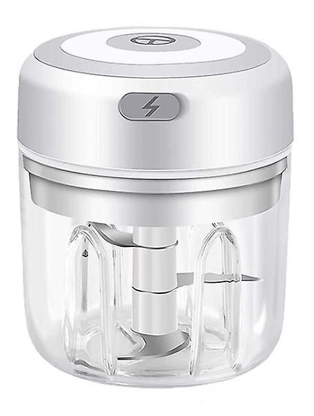 250ml white Mini rechargeable wireless electric garlic masher kitchen household tool meat grinder making complementary food AZ20310