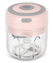 Lade das Bild in den Galerie-Viewer, 250ml pink Mini rechargeable wireless electric garlic masher kitchen household tool meat grinder making complementary food AZ20311
