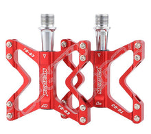 Lade das Bild in den Galerie-Viewer, red Ultra-light foldable bicycle pedals, mountain bike pedals, aluminum alloy DU bearing pedals AZ17773
