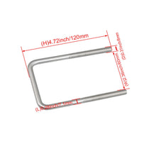 Lade das Bild in den Galerie-Viewer, Nuts Bolts 304 Stainless Steel Square U Bolt with Plate M8x60x120 Pipe Fastener
