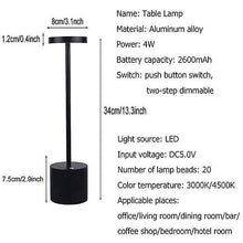 Load image into Gallery viewer, Night lights ambient lighting cordless led table lamp portable usb rechargeable silver
