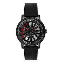 Load image into Gallery viewer, Watches wrist watches creative car wheel steel strap waterproof military sports clock black

