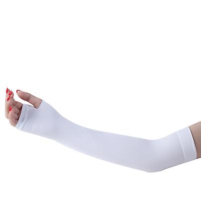 2Pcs white Outdoor sports cycling camping sun protection sleeves, arm protection sleeves AZ13890