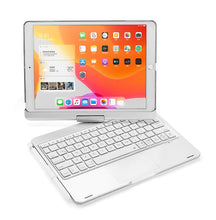 Load image into Gallery viewer, black Wireless bluetooth keyboard, 360 degree rotatable with backlight for ipad 8 10.2inch AZ16429
