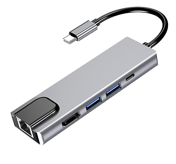 1000Mbps 5 in 1 Type C to HDMI with usb 3.0 hub AZ14061