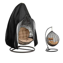 Load image into Gallery viewer, 115*190cm black Garden furniture cover, outdoor swing dustproof and waterproof protective cover, with zipper AZ16031
