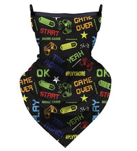 Load image into Gallery viewer, 2Pcs 6# Children&#39;s ear-mounted cycling mask, ice silk mesh, breathable and sunscreen sports headscarf AZ10685
