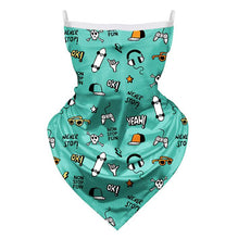 Load image into Gallery viewer, 2Pcs 2# Children&#39;s ear-mounted cycling mask, ice silk mesh, breathable and sunscreen sports headscarf AZ10681
