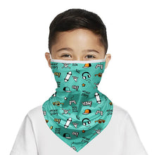Load image into Gallery viewer, 2Pcs 2# Children&#39;s ear-mounted cycling mask, ice silk mesh, breathable and sunscreen sports headscarf AZ10681
