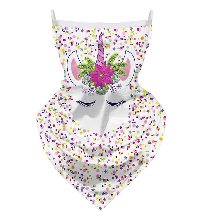 2Pcs 1# Children's ear-mounted cycling mask, ice silk mesh, breathable and sunscreen sports headscarf AZ10680