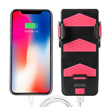 Lade das Bild in den Galerie-Viewer, 2000mah black 4 in 1 waterproof bicycle light, bike phone holder, cycle bell, mobile phone power bank AZ22467
