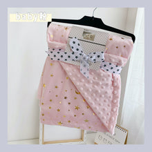 Load image into Gallery viewer, Starry Sky Bronzing and Silver Plating Soothing Blanket Cover Blanket Stroller Blanket Bubble Velvet Blanket
