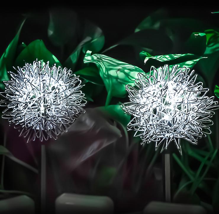 1 pcs white light Solar simulation dandelion yard decoration light, LED waterproof garden light AZ17240