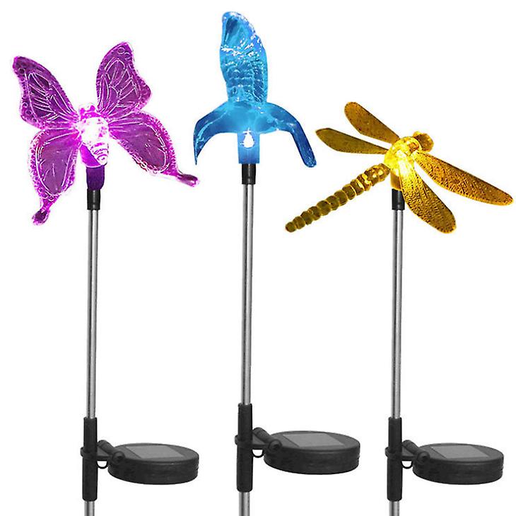 1pcs Solar lawn lights, dragonflies, butterflies, hummingbirds garden lights AZ20227
