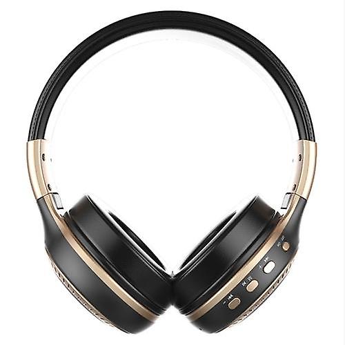Cool Headphones Headsets ZEALOT B19 Foldable BT Headset with Microphone earphone Black with Gold