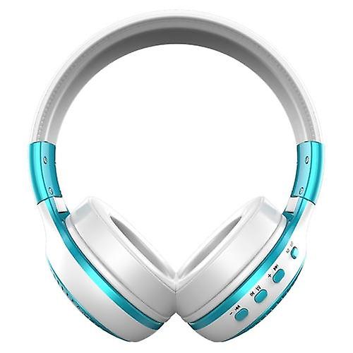 Cool Headphones Headsets ZEALOT B19 Foldable BT Headset with Microphone earphone White with Blue