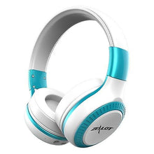 Load image into Gallery viewer, Cool Headphones Headsets ZEALOT B19 Foldable BT Headset with Microphone earphone White with Blue
