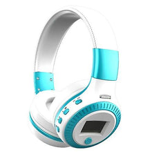 Load image into Gallery viewer, Cool Headphones Headsets ZEALOT B19 Foldable BT Headset with Microphone earphone White with Blue
