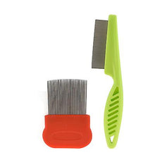 Load image into Gallery viewer, 2Pcs 8*6cm red Ultra-Fine Flea Dog Cat Comb Compact Metal Teeth Healthy Fur Hair Coat Clean comb AZ14300

