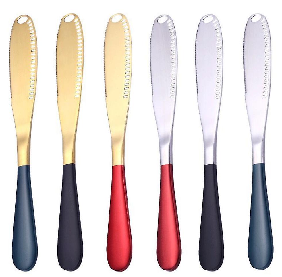 2Pcs colorful Stainless Steel Cheese Butter Knife Cream Knife Western Bread Jam Knife Cheese Butter Knife AZ18304