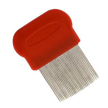 Load image into Gallery viewer, 2Pcs 8*6cm red Ultra-Fine Flea Dog Cat Comb Compact Metal Teeth Healthy Fur Hair Coat Clean comb AZ14300
