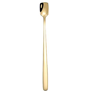 3pcs gold 4pcs stainless steel coffee spoon, long handle bar mug spoon AZ16650