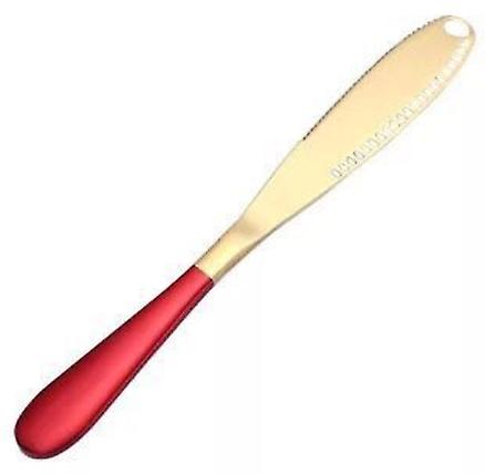 2Pcs red gold Stainless Steel Cheese Butter Knife Cream Knife Western Bread Jam Knife Cheese Butter Knife AZ18309