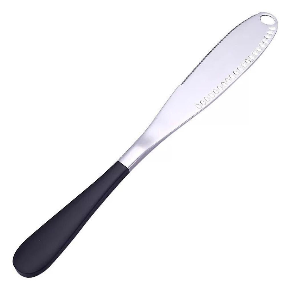 2Pcs black silver Stainless Steel Cheese Butter Knife Cream Knife Western Bread Jam Knife Cheese Butter Knife AZ18302