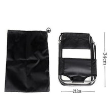 Load image into Gallery viewer, Folding Chairs Stools Portable Folding Aluminum Oxford Cloth Chair Outdoor Fishing Camping with Backrest Carry Bag Black
