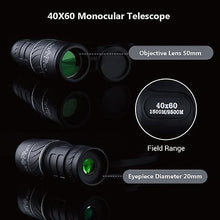 Load image into Gallery viewer, Monoculars Monocular Telescope 40X60 HD Waterproof Focusing Pocket Monocular
