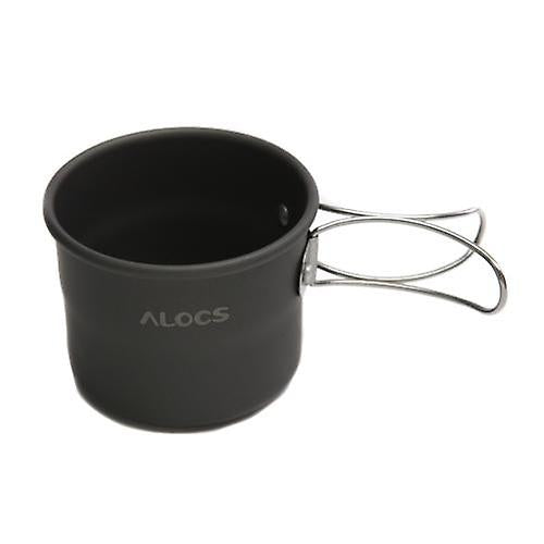 2* Camping Cookware Dinnerware ALOCS TW-402 Portable Aluminum Oxide   Cup Foldable Handles 150ml Outdoor