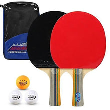 Load image into Gallery viewer, Ping Pong Paddles Sets Ping Pong Paddles Quality Table Tennis Rackets 2 Ping Pong Bats Long Short Handle Ping Pong Racket Set
