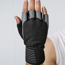 Lade das Bild in den Galerie-Viewer, Bicycle Bike Gloves Full Wrist Protection Fitness Gloves Half Finger Sports Gloves Breathable Short Finger Gloves Tear-resistant Cycling Gloves
