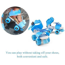 Load image into Gallery viewer, Ab Wheels Rollers Adjustable Size Children Roller Skates Double Row Skates Skating Shoes Double Wheels Skates for Beginners Girls Boys
