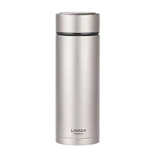 Load image into Gallery viewer, 380ml Travel Bottles Containers Double Wall Vacuum Insulated Titanium Water Bottle Flask Outdoor Sports Leak Proof Water Bottle with Tea Infuser

