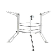 Lade das Bild in den Galerie-Viewer, 2* Camping Cookware Dinnerware Portable Stainless Steel  Stove Stand  Alcohol Stove Rack Legs Support Cooking Equipment Accessory Outdoor
